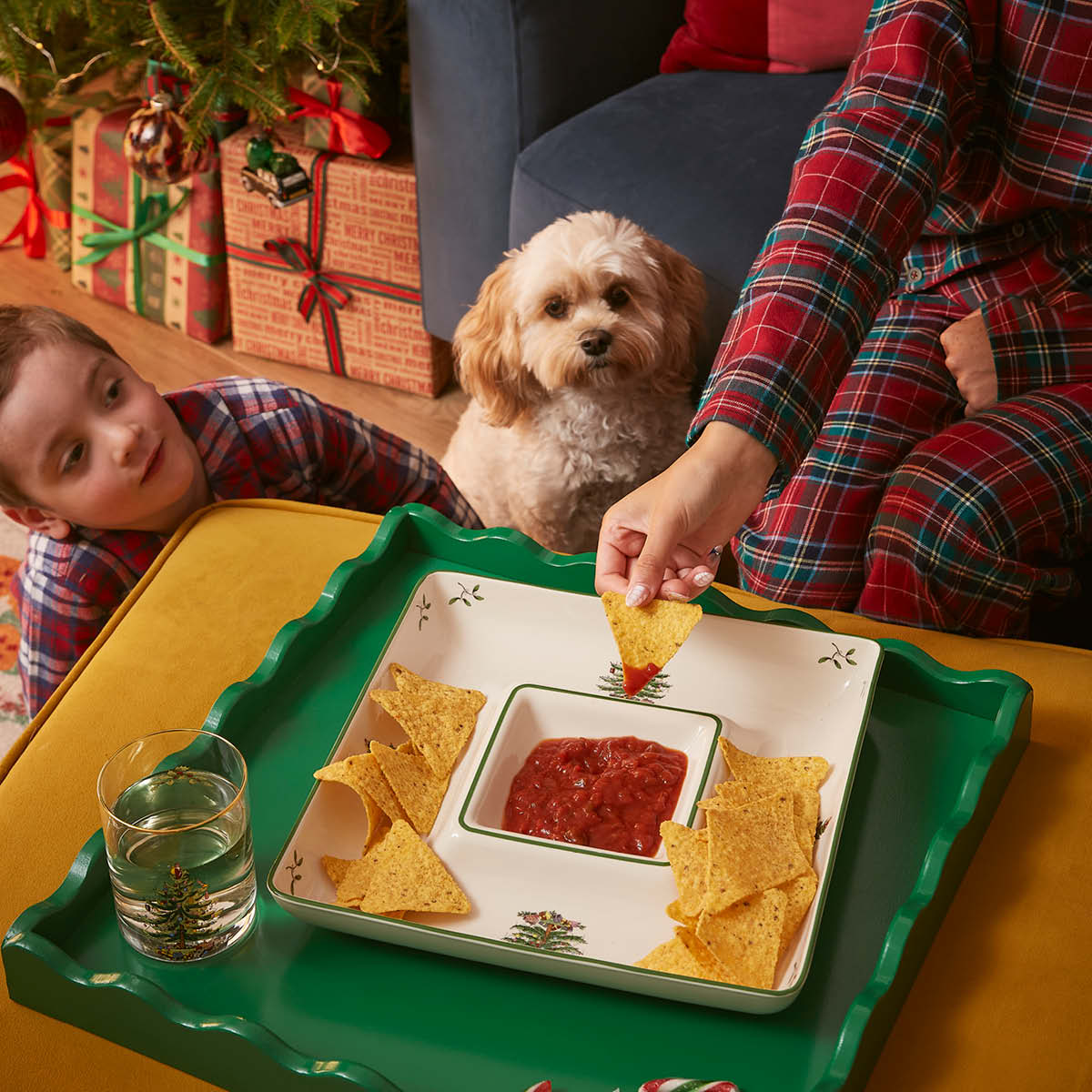 Christmas Tree All in One Chip & Dip image number null